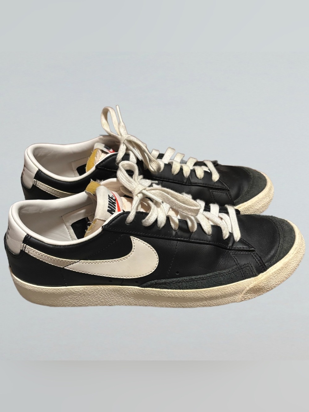 Black and White Nike Blazers Low
